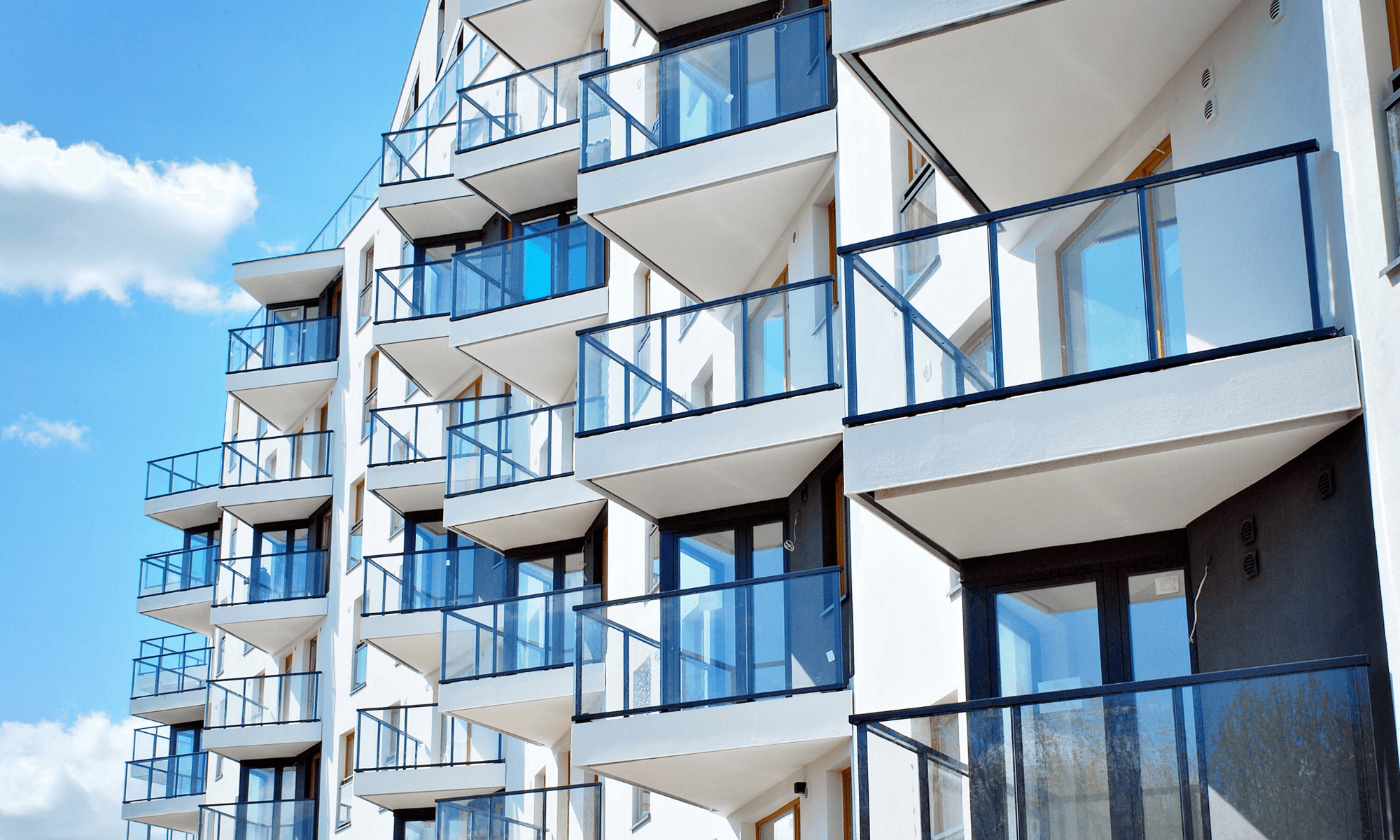 apartment building balconies